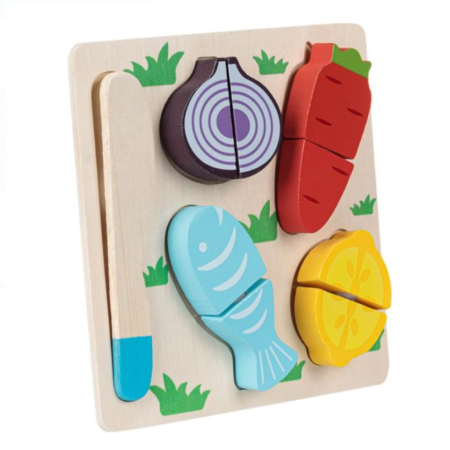 Puzzle educativ, Legume de feliat, 9 piese, 18x18 cm, 2 ani +