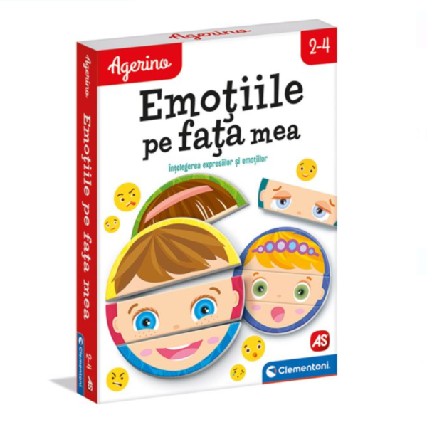 Joc educativ - Expresiile pe fata mea, emotii Agerino, 2 ani+