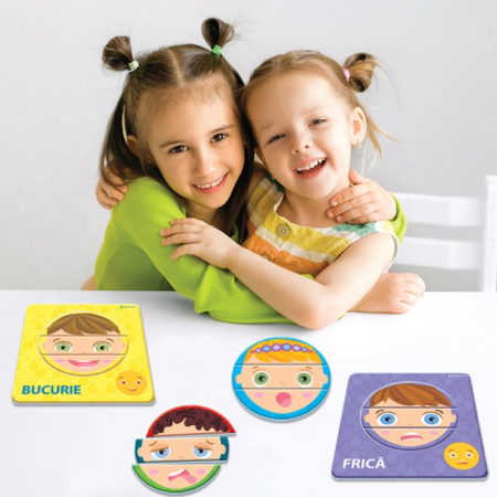Joc educativ - Expresiile pe fata mea, emotii Agerino, 2 ani+