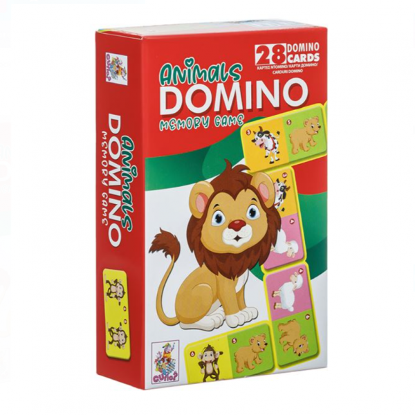 Joc de societate Domino cu animale, 28 piese, 3 ani +