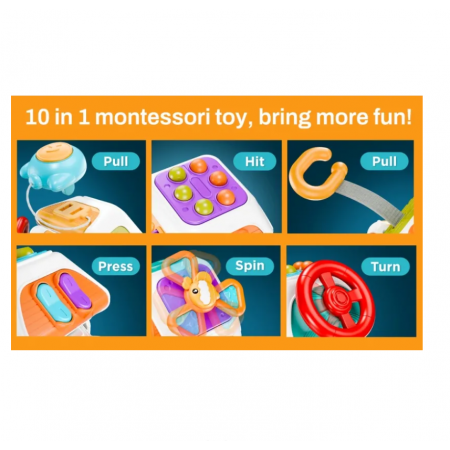 Jucarie senzoriala, Busy Cube Poliedru 4 in 1, 18 luni +