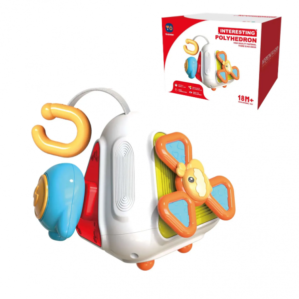 Jucarie senzoriala, Busy Cube Poliedru 4 in 1, 18 luni +