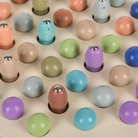 Joc de pescuit magnetic cu pestisori si bile, 44 piese, 3 ani +