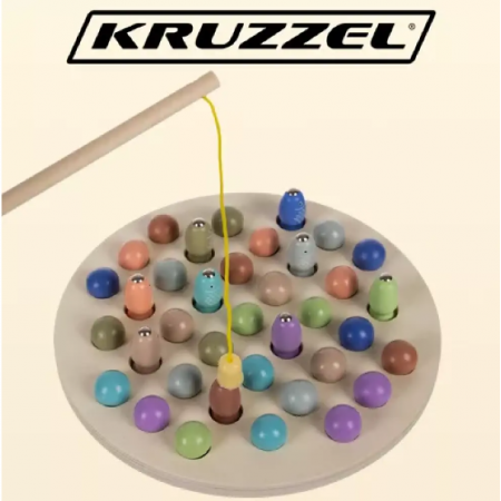 Joc de pescuit magnetic cu pestisori si bile, 44 piese, 3 ani +