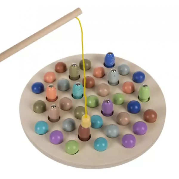 Joc de pescuit magnetic cu pestisori si bile, 44 piese, 3 ani +