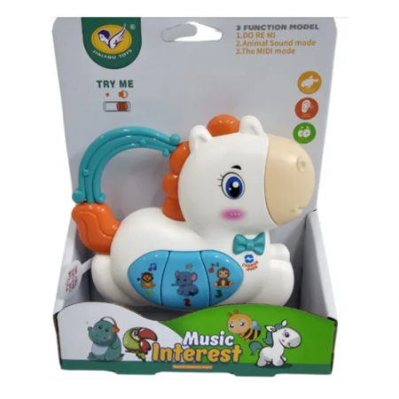 Pian de jucarie cu sunete si lumini, Calut, bebelusi, 18 luni +