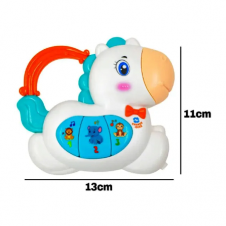 Pian de jucarie cu sunete si lumini, Calut, bebelusi, 18 luni +