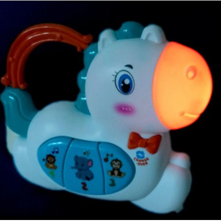 Pian de jucarie cu sunete si lumini, Calut, bebelusi, 18 luni +