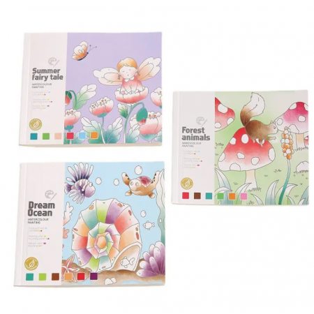 Carte de pictat cu 20 pagini si o pensula, diferite modele, 3 ani +