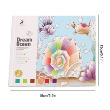 Carte de pictat cu 20 pagini si o pensula, diferite modele, 3 ani +