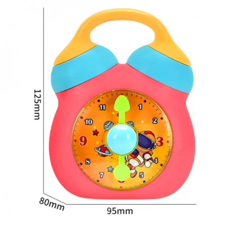 Ceas analog cu maner si cheita, 12.5x9.5x8 cm, 3 luni +