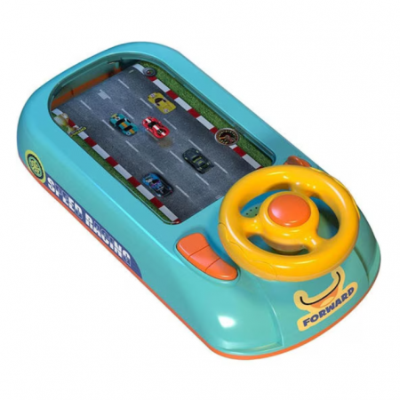 Masina de curse cu Volan pentru copii, Joc interactiv cu sunete, butoane, muzica si claxon LIVRARE GRATUITA