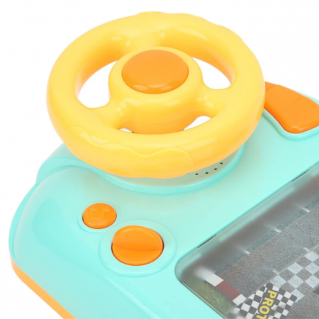 Masina de curse cu Volan pentru copii, Joc interactiv cu sunete, butoane, muzica si claxon LIVRARE GRATUITA