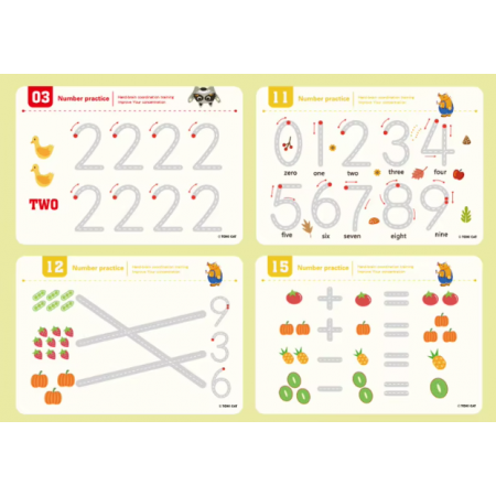 Carte educativa reutilizabila, Alfabetul si cifrele, 48 pagini