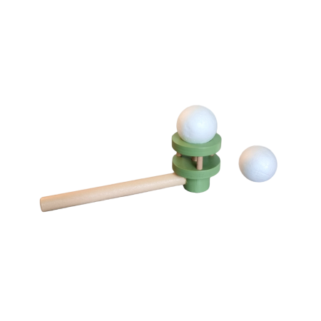 Joc de suflat si de echilibru – Minge zburatoare verde, 3 ani +