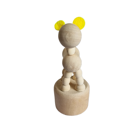 Jucarie Figurina - marioneta mobila din lemn CALUT – decor si DIY, 3 ani +