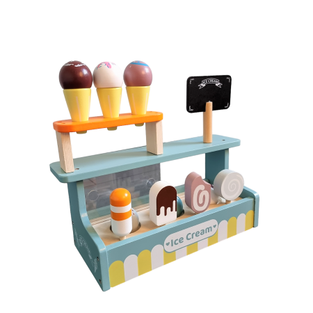 Set de joaca - Stand de inghetata din lemn, 3 ani +