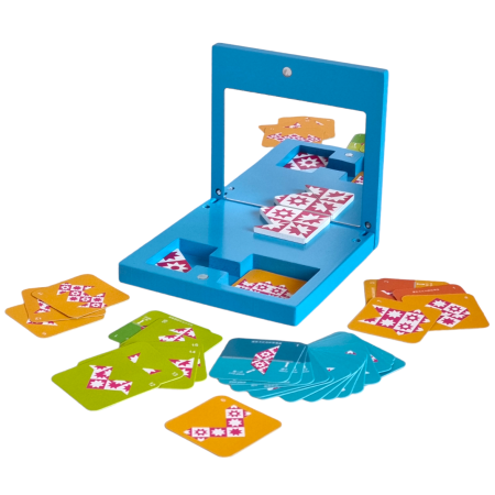 Joc de logica cu oglinda si carduri de activitati - Puzzle 3D, 3 ani +