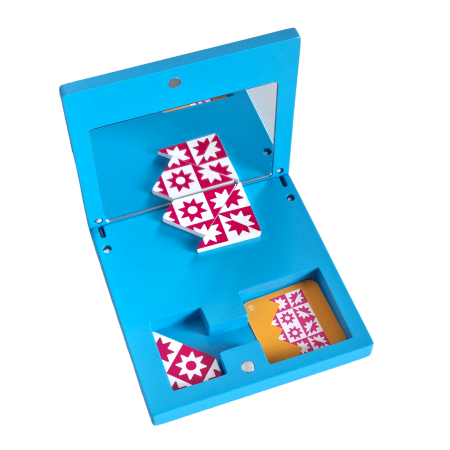 Joc de logica cu oglinda si carduri de activitati - Puzzle 3D, 3 ani +