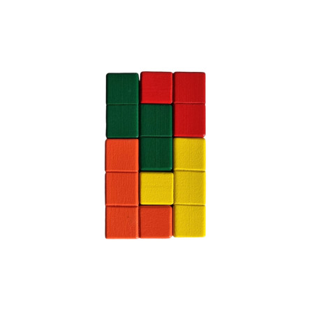 Cub 3D puzzle educational, 6X6X6cm, 3 ani +